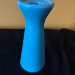 Bright Blue Ceramic Tapered candle stick holder  - Modern Home Accent